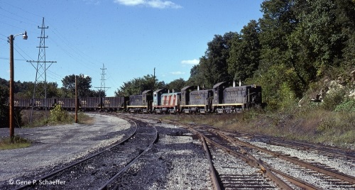 Loaded yard at Montour #4 looking west.